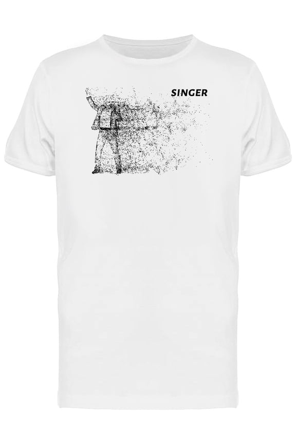 Dotted Art Of A Rock Star Singer T-Shirt Men -Image by Shutterstock, Male Small