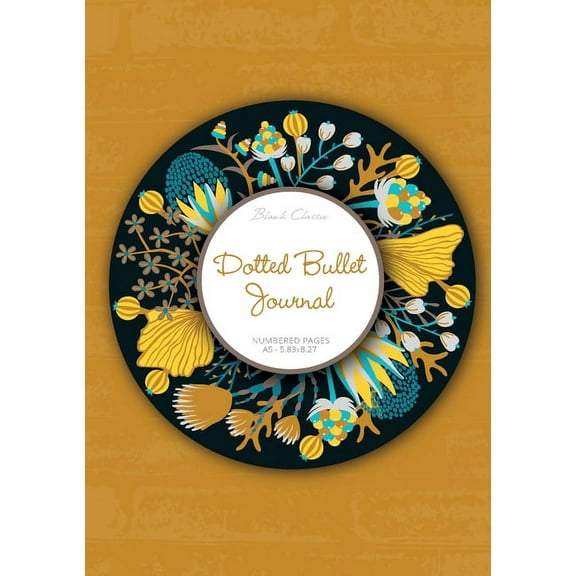 Dotted Bullet Journal: Medium A5 - 5.83X8.27 (Fall Wreath), (Paperback)