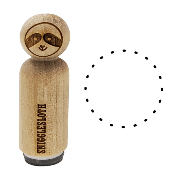 Dotted Circle Outline Rubber Stamp for Scrapbooking Crafting Stamping - Medium 1 Inch