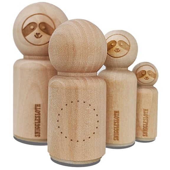 Dotted Circle Outline Rubber Stamp for Scrapbooking Crafting Stamping - Small 3/4 Inch