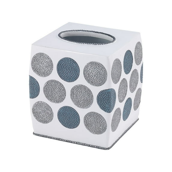 Dotted Circles Tissue Cover White