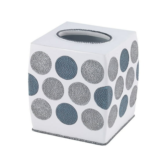 Dotted Circles Tissue Cover White