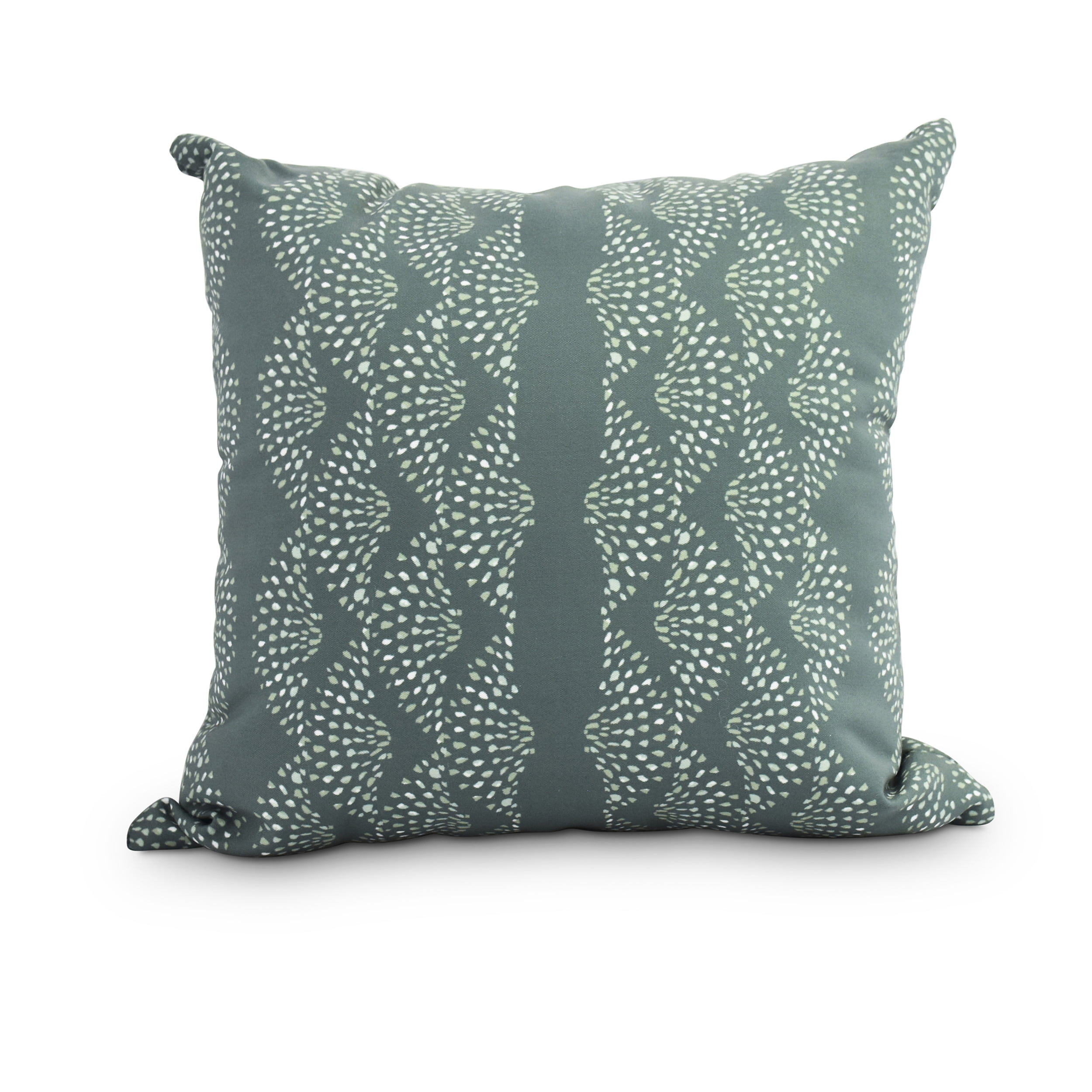 Dotted Décor 18 Inch Green Stripe Print Decorative Throw Pillow