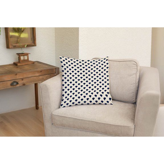 Dotted Fan Decorative Throw Pillow