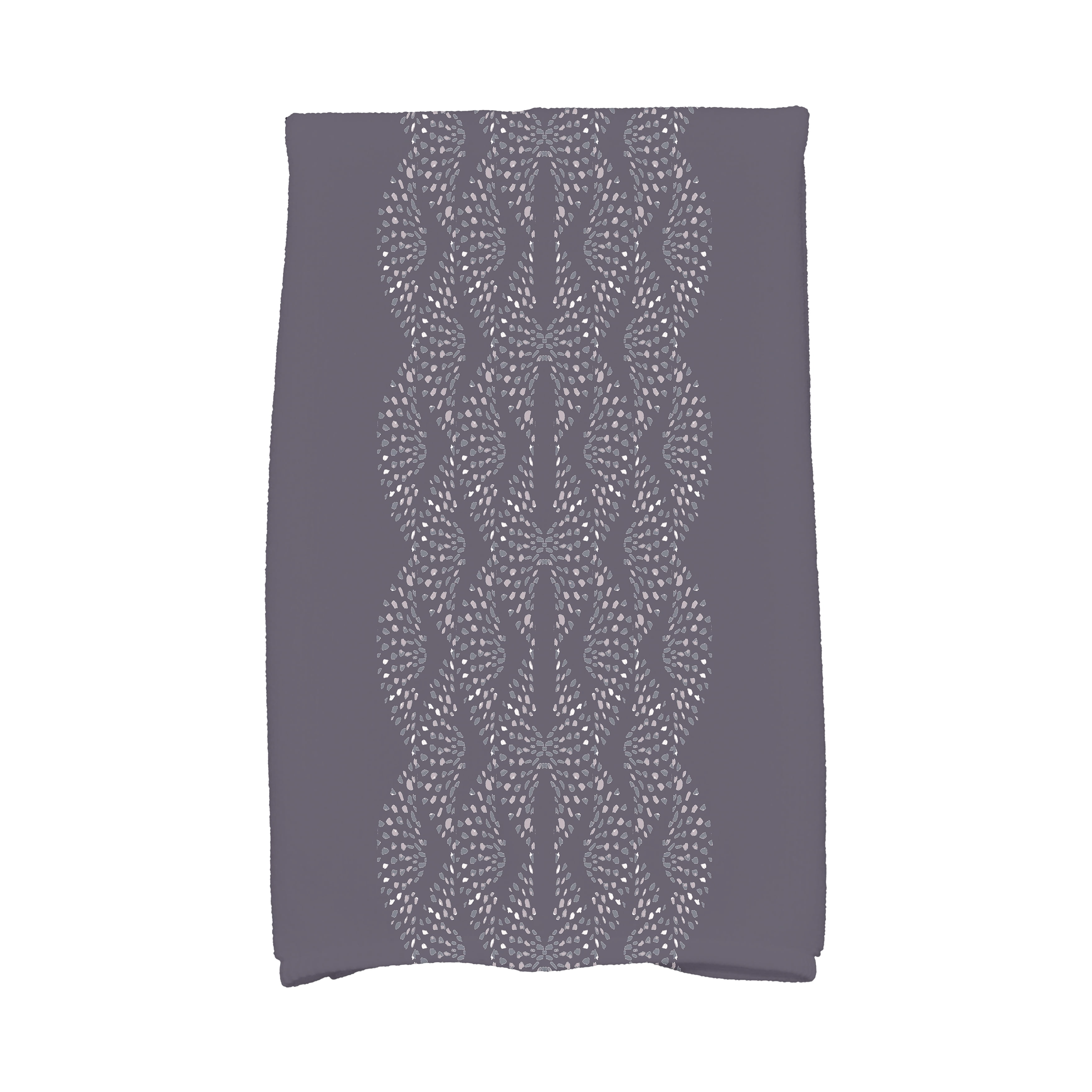 Dotted Focus 16 x 25 Inch Purple Geometric Print Kitchen Towel