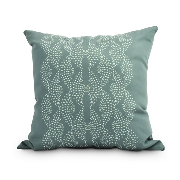 Dotted Focus 20 Inch Green Geometric Print Decorative Throw Pillow