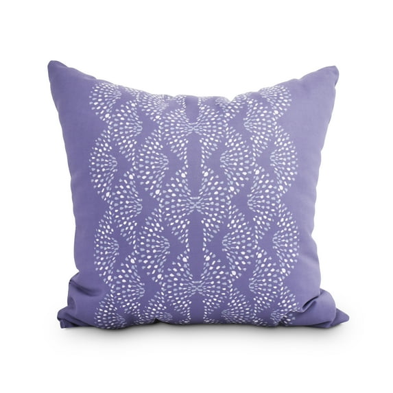 Dotted Focus 20 Inch Purple Geometric Print Decorative Throw Pillow