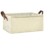 Dotted Hexagons Open Home Storage Bins Foldable Metal Frame Shelf Baskets 16.9x11.4x7.7in Water-Resistant