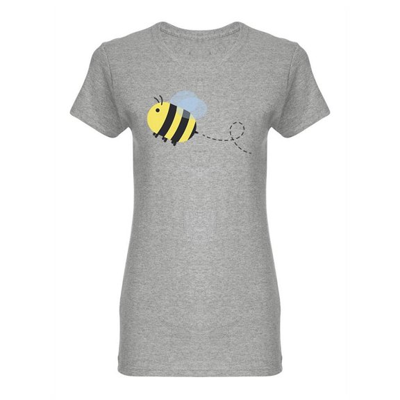 Dotted Line And Bee T-Shirt Women -Image by Shutterstock, Female x-Large