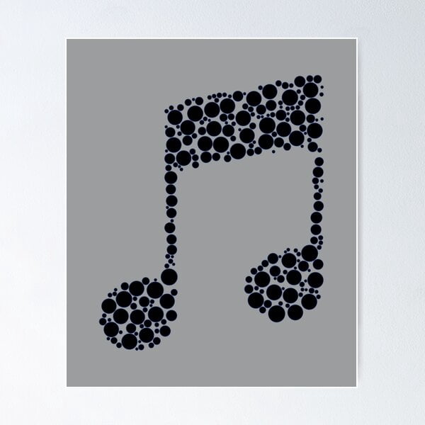 Dotted Music Notes Rhythm Art Poster Wall Art, Modern Wall Decor For ...