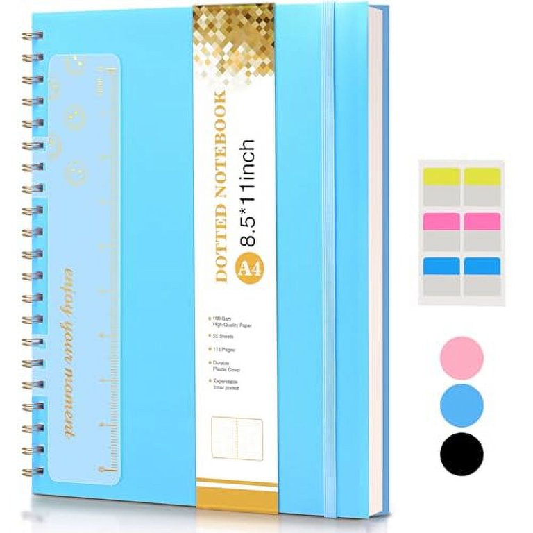 Dotted Notebook, Spiral Notebook Journal 8.5â€ x 11â€, A4 Large 