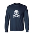 thumbnail image 1 of Dotted Skull Sarcastic Humor Novelty Men's Long Sleeve Shirts, 1 of 3