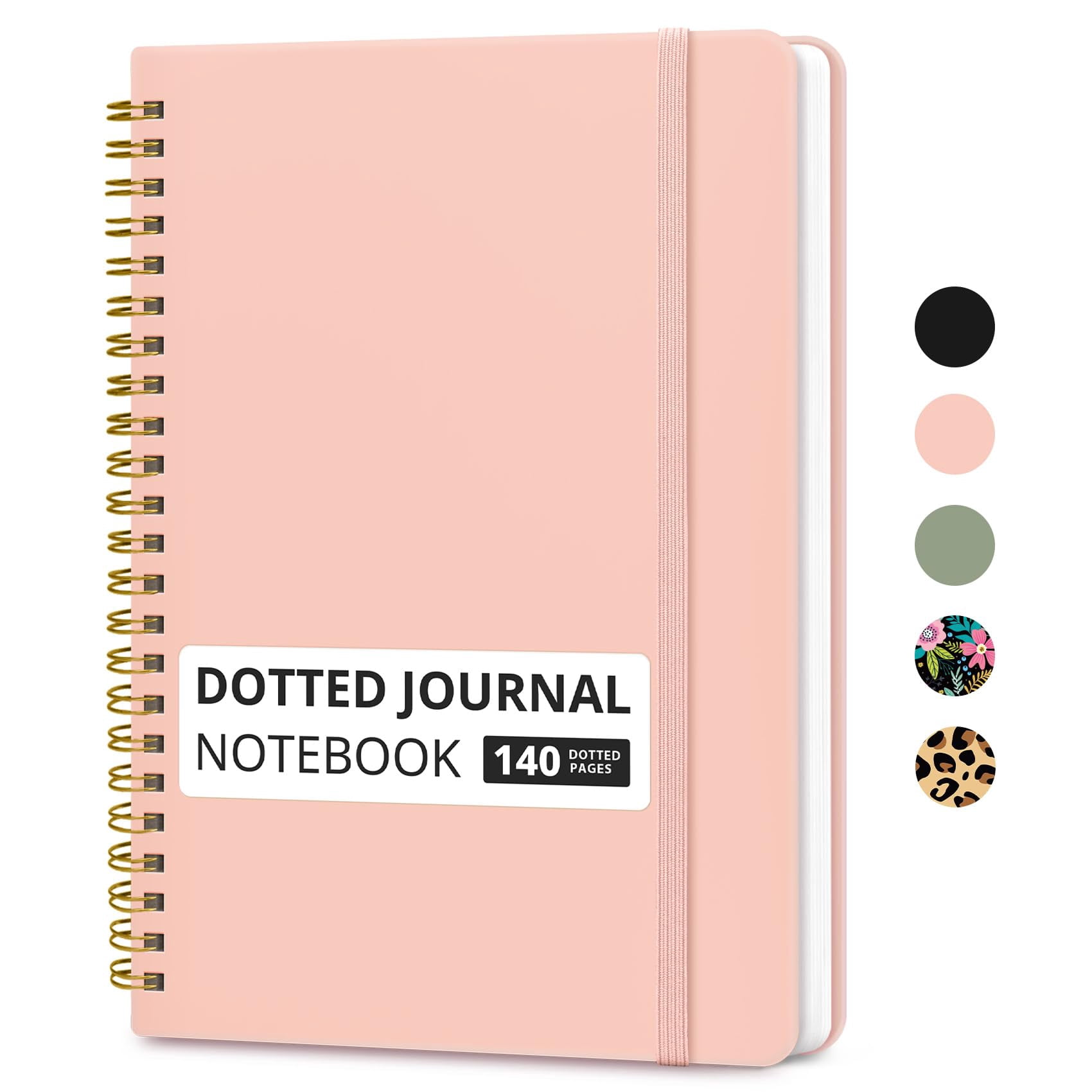 Dotted Spiral Journal Notebook For Women & Men  140 Pages Journaling Note Taking Journals Writing A5(5.7" X 7.9") - Pink