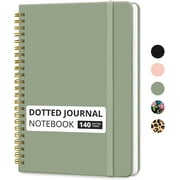 Dotted Spiral Journal Notebook for Women & Men, 140 Pages, Bullet Dotted Notebook for Journaling & Note Taking, Journals for Writing, A5(6"x8") - Green