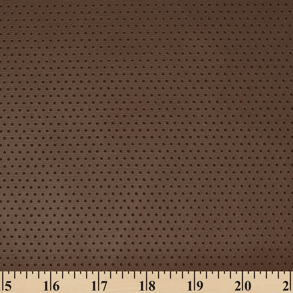 Dotted Stretch Vinyl Fabric Upholstery Perforated 54" Wide BTY Auto Home Commercial (Brown)