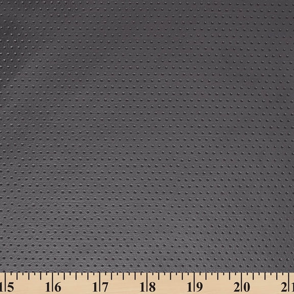 Dotted Stretch Vinyl Fabric Upholstery Perforated 54" Wide BTY Auto Home Commercial (Charcoal)