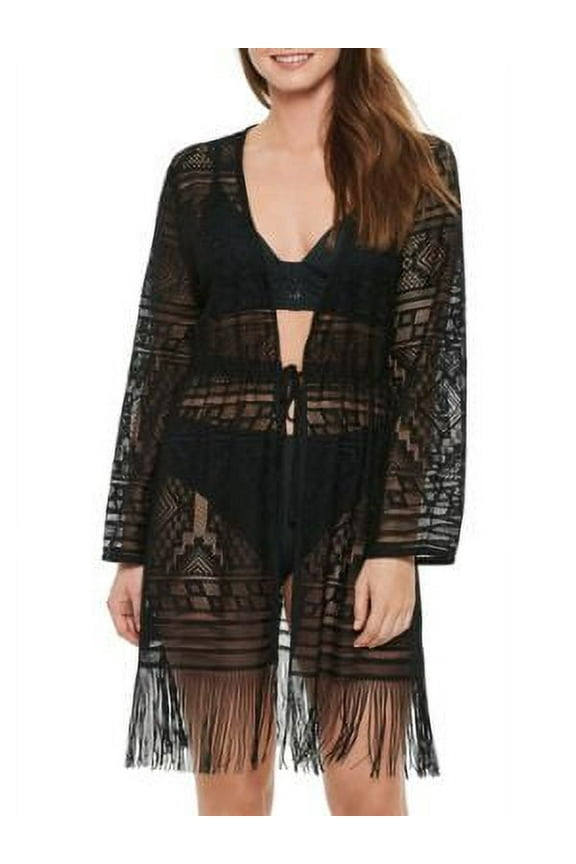 Womens Bemus Fringed Kimono Cover-Up Style-DTBFC300
