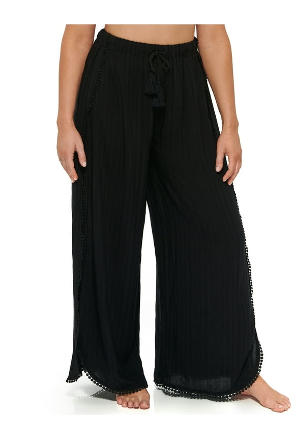 Women's Swim Cover-Up Pants Lightweight XL Black New