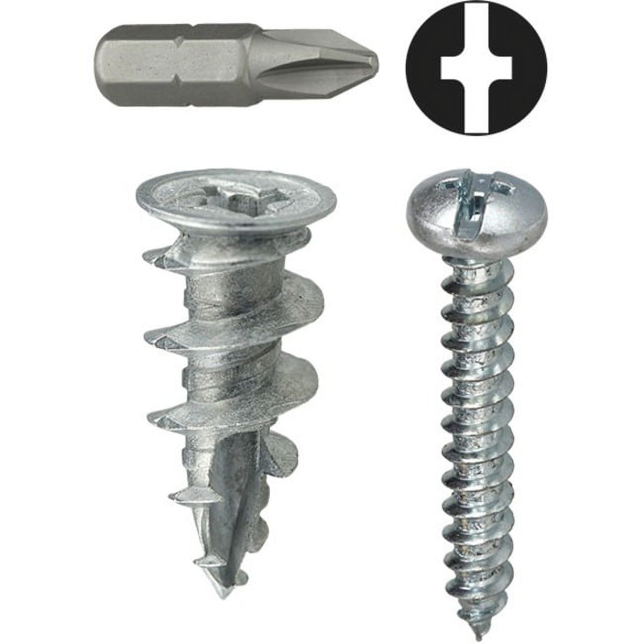 Dottie #8 Zinc Alloy Walldriller Anchor Kit w/ Pan Head Combo Drive Screws (Tuff Pack)
