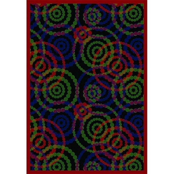 Dottie Colors 7 ft.8 in. x 10 ft.9 in.  WearOn Nylon Machine Tufted- Cut Pile Whimsy Rug