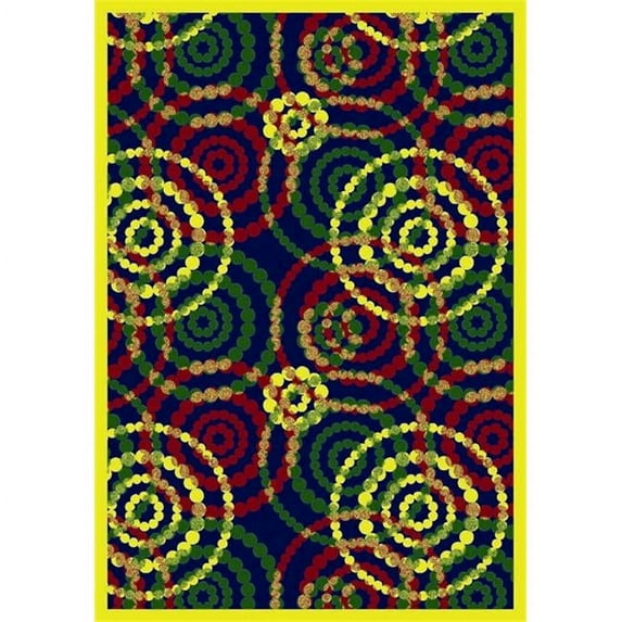 Dottie Rainbow 3 ft.10 in. x 5 ft.4 in. WearOn Nylon Machine Tufted- Cut Pile Whimsy Rug