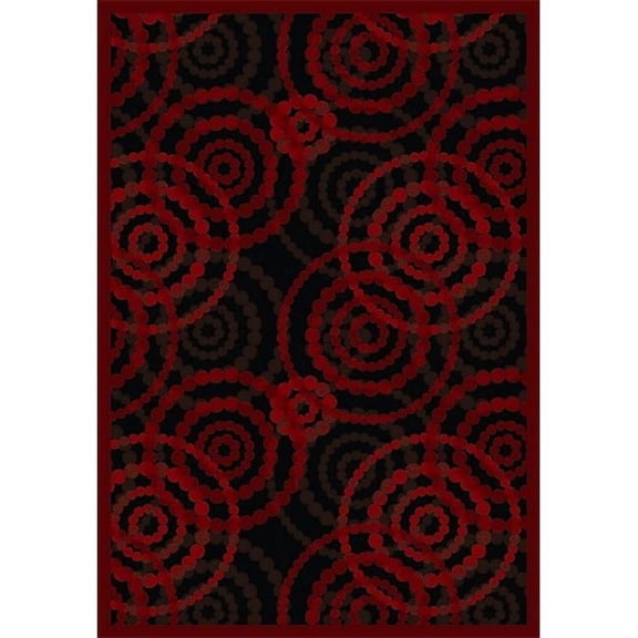 Dottie Ruby 3 ft.10 in. x 5 ft.4 in. WearOn Nylon Machine Tufted- Cut Pile Whimsy Rug