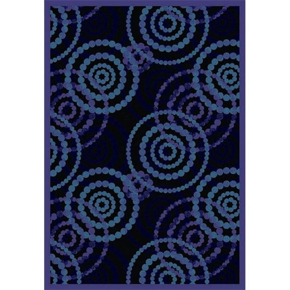 Dottie Sapphire 7 ft.8 in. x 10 ft.9 in.  WearOn Nylon Machine Tufted- Cut Pile Whimsy Rug