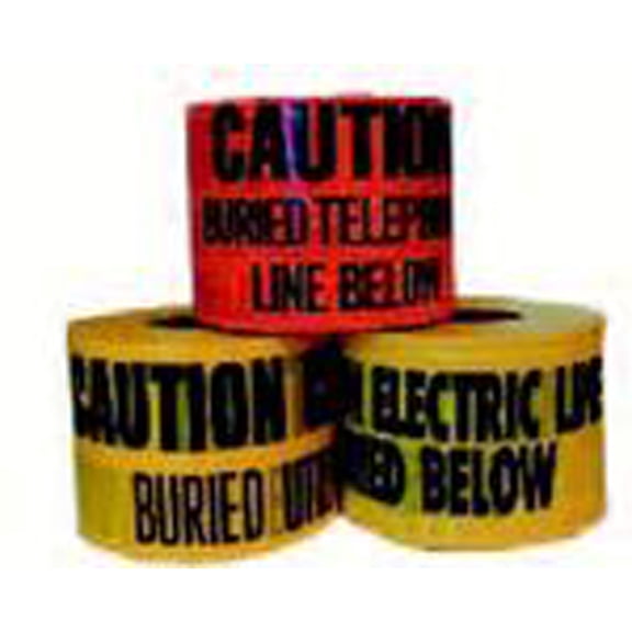 Dottie UT17D 3" x 1000' Orange "Buried Telephone Line Below" Underground Tape