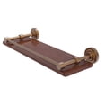 thumbnail image 1 of Dottingham Collection 16 Inch Solid IPE Ironwood Shelf with Gallery Rail, 1 of 2