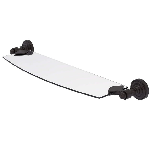 Dottingham Collection 18-in Glass Shelf in Venetian Bronze