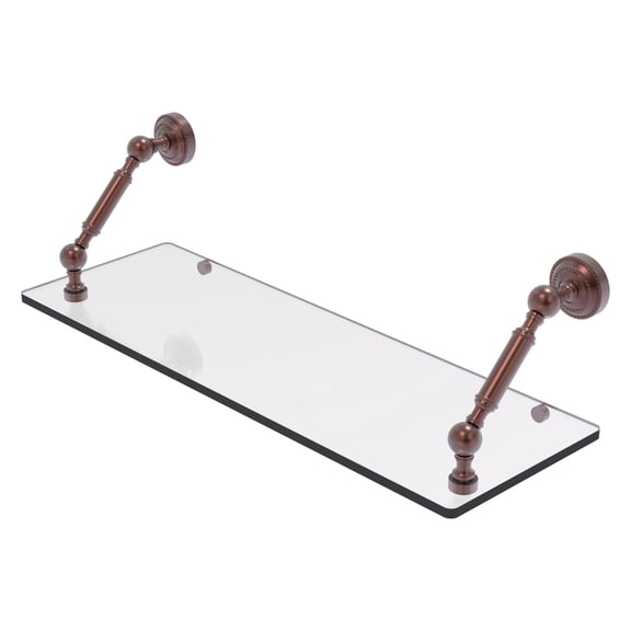Dottingham Collection 24 Inch Floating Glass Shelf