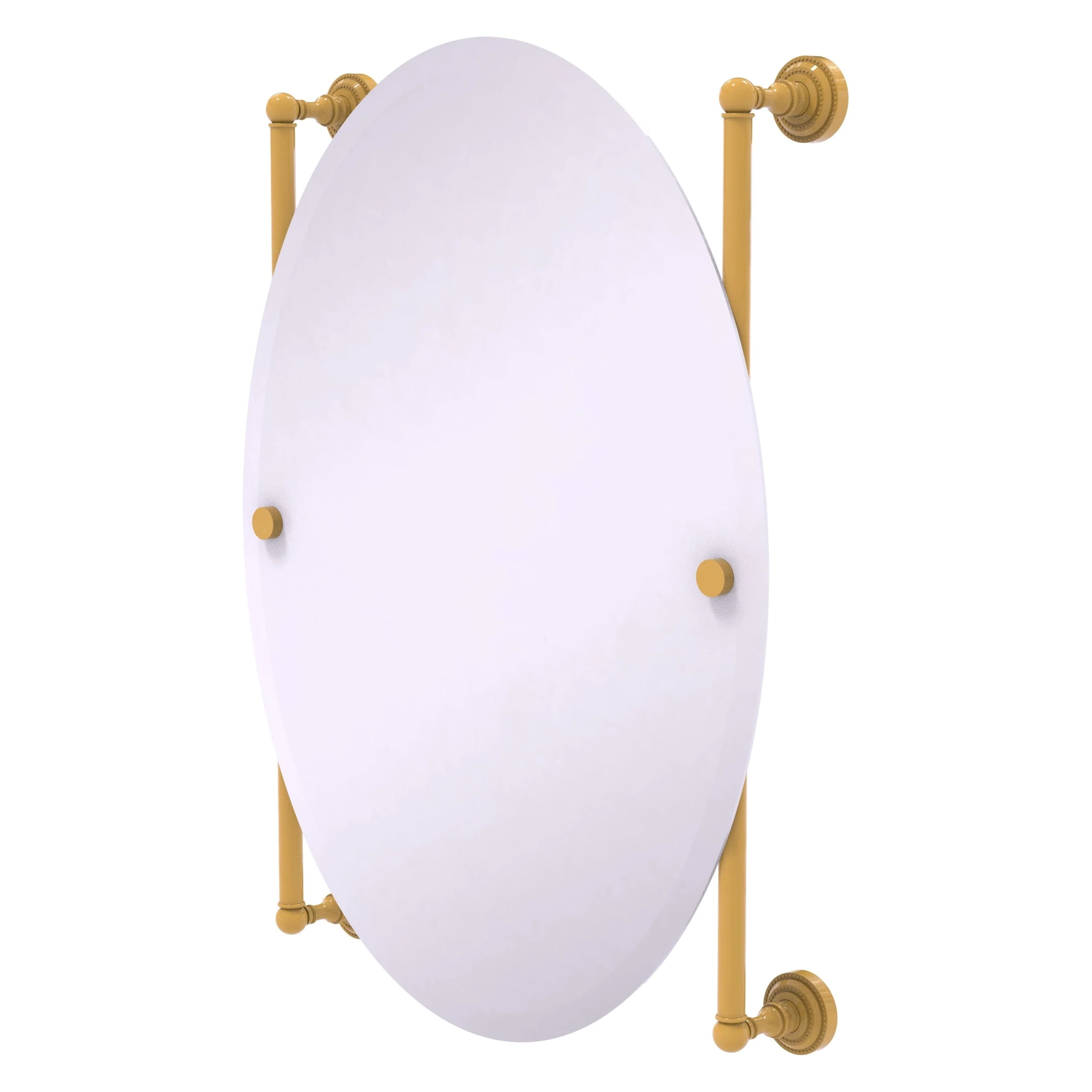 Dottingham Collection Oval Frameless Rail Mounted Mirror - Walmart.com
