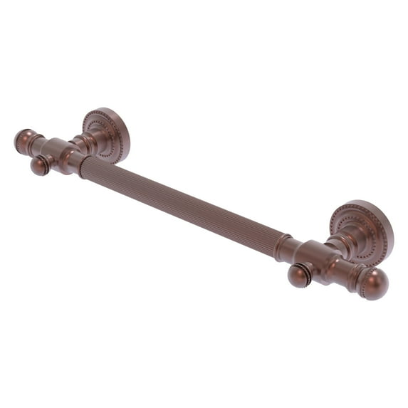 Dottingham Collection Reeded Grab Bar - Antique Copper / 36 Inch
