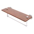 thumbnail image 1 of Dottingham Collection Solid IPE Ironwood Shelf with Integrated Towel Bar - Matte White / 16 Inch, 1 of 11