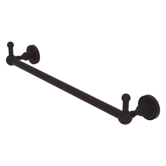 Dottingham Collection Towel Bar with Integrated Hooks - Oil Rubbed Bronze / 30 Inch