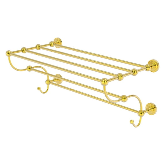 Dottingham Collection Train Rack Towel Shelf - Polished Brass / 24 Inch