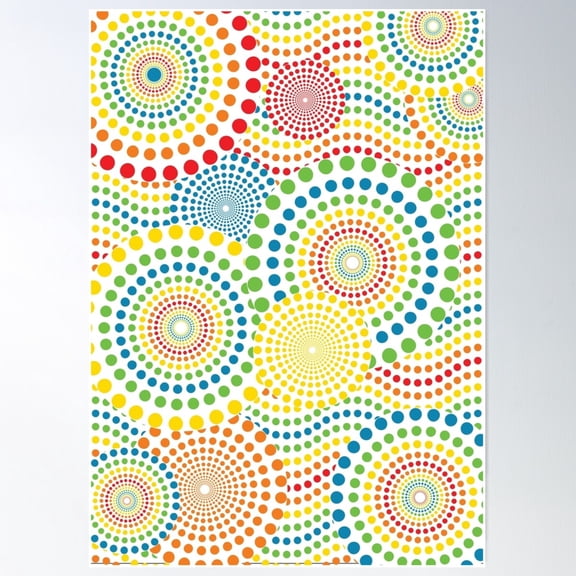 Dotty Circles Poster Wall Art, Modern Wall Decor For Living Room Bedroom, 8x12 UNFRAMED