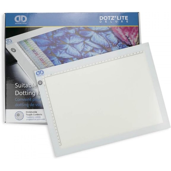Dotzlite Deluxe Light-Up Tracing Pad - Light Board for Dotting, Drawing, Crafts, LED Table for Artists, Portable Light Box for Tracing
