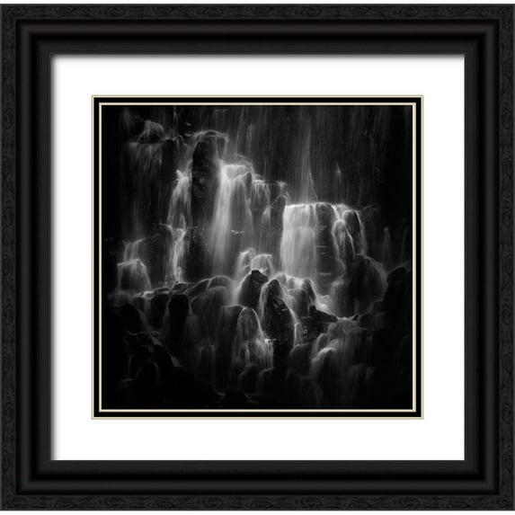 Dou, Shenshen 12x12 Black Ornate Wood Framed with Double Matting Museum Art Print Titled - The Veiled Beings --- Ramona Falls