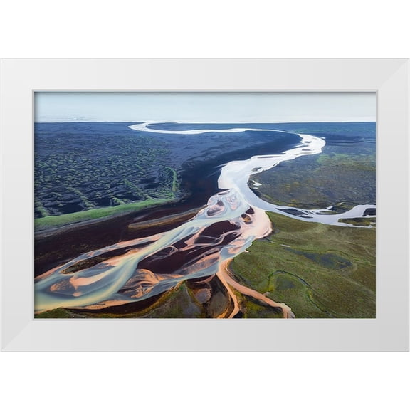 Dou, Shenshen 14x11 White Modern Wood Framed Museum Art Print Titled - A Dancing RIVer
