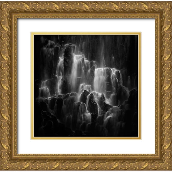 Dou, Shenshen 15x15 Gold Ornate Wood Framed with Double Matting Museum Art Print Titled - The Veiled Beings --- Ramona Falls
