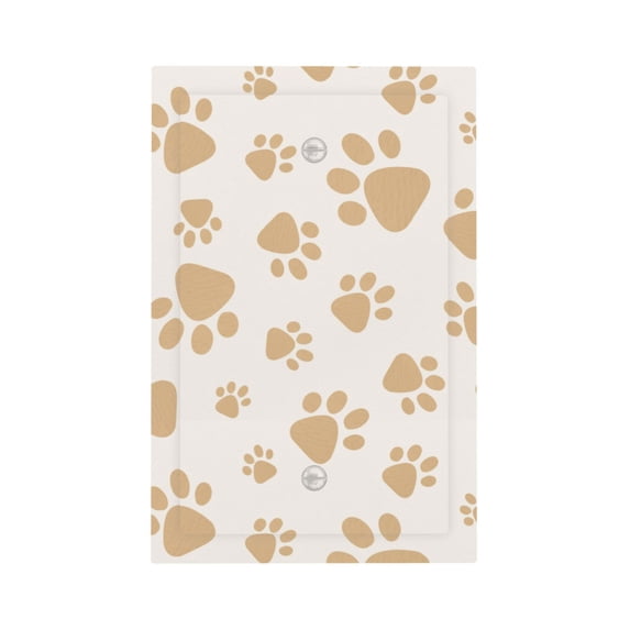 DouZhe 1-Gang Blank Wallplate, Cute Paws Claw Print Animal Decorative Wall Plates