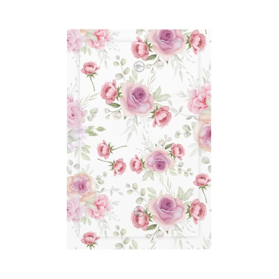 DouZhe 1-Gang Blank Wallplate, Pastel Flowers Roses Decorative Wall Plates