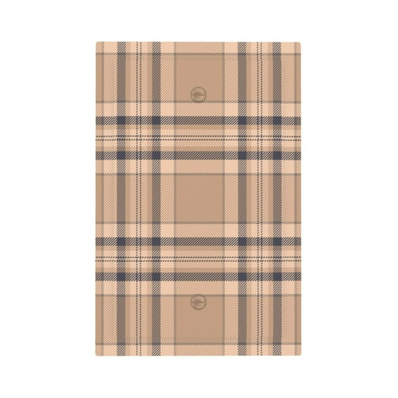 DouZhe 1-Gang Blank Wallplate, Pastel Tartan Light Orange Colors Decorative Wall Plates