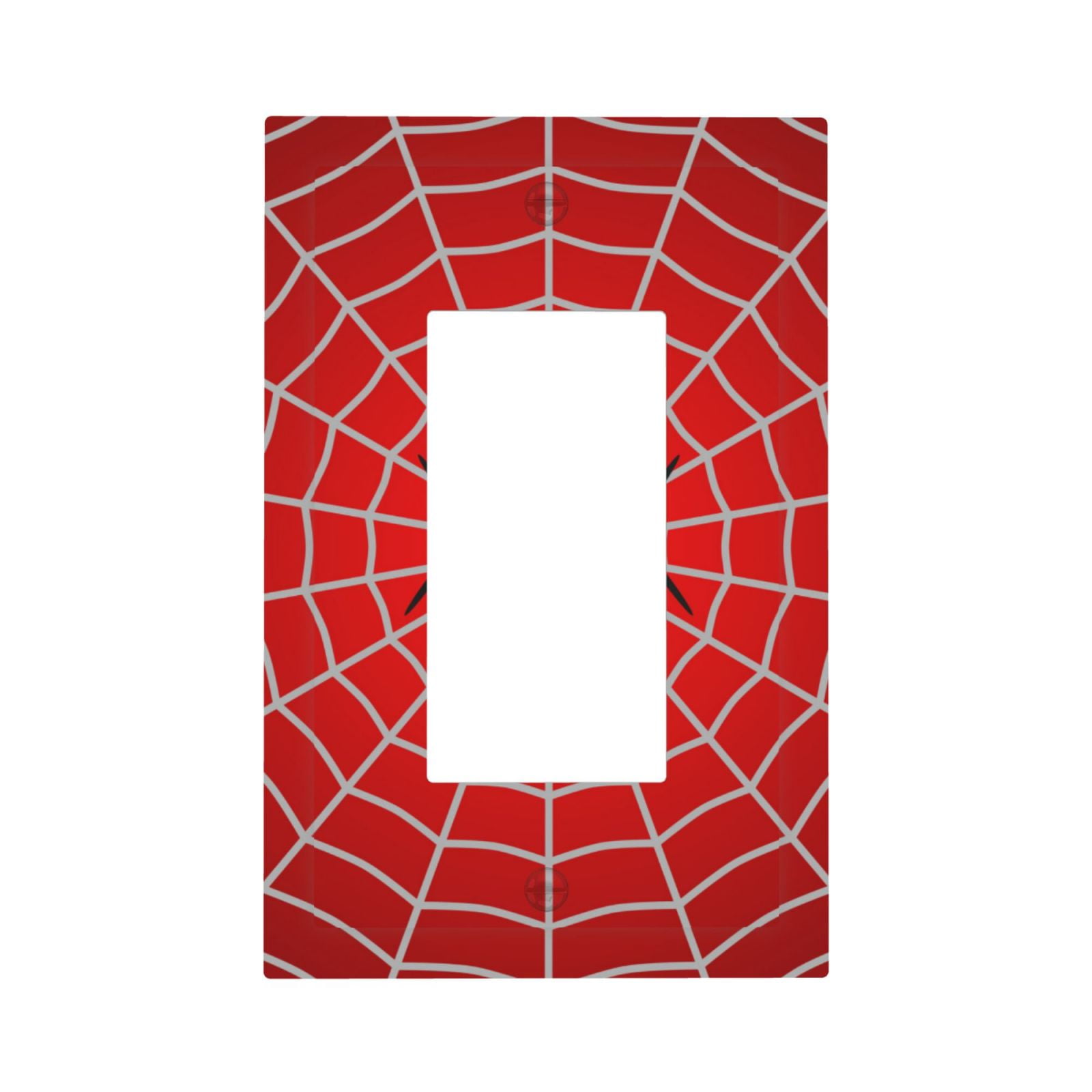 DouZhe 1-Gang Decorator/Rocker Wallplate, Abstract Red Spider Web ...