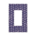 thumbnail image 1 of DouZhe 1-Gang Decorator/Rocker Wallplate, Blue Brick Wall Textured Decorative Wall Plates, 1 of 7