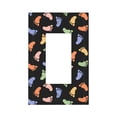 thumbnail image 1 of DouZhe 1-Gang Decorator/Rocker Wallplate, Cartoon Colorful Footprint Decorative Wall Plates, 1 of 7