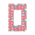 thumbnail image 1 of DouZhe 1-Gang Decorator/Rocker Wallplate, Cute Swan Doodle Pink Decorative Wall Plates, 1 of 7