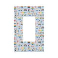 thumbnail image 1 of DouZhe 1-Gang Decorator/Rocker Wallplate, Rainbow Lgbt Pride Doodle Sticker Decorative Wall Plates, 1 of 7