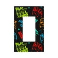 thumbnail image 1 of DouZhe 1-Gang Decorator/Rocker Wallplate, Watercolor Game Zone Decorative Wall Plates, 1 of 7